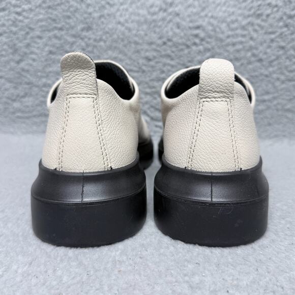 Ecco Nouvelle Lace Up Womens Size 38 US 7 Sneakers Shoes Limestone Leather - Picture 4 of 9